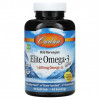 Carlson, Wild Norwegian Elite Omega-3, натуральный лимон, 1600 мг, 90 мягких таблеток