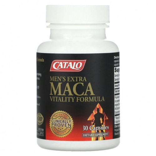 Catalo Naturals, Men's Extra Maca Vitality Formula, 30 капсул