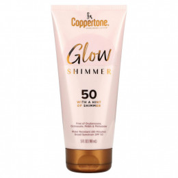 Coppertone, Glow, Shimmer, солнцезащитный лосьон, SPF 50, 148 мл (5 жидк. Унций)