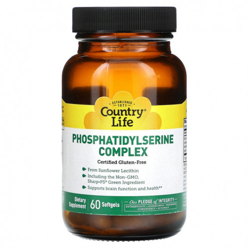 Country Life, Phosphatidylserine Complex, 60 мягких таблеток