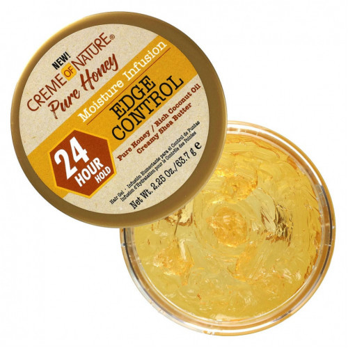 Creme Of Nature, Pure Honey, Moisture Infusion, гель для волос, контролирующий контуры волос, 63,7 г (2,25 унции)