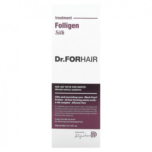 Dr.ForHair, Folligen Treatment, Silk, 300 мл (10,14 жидк. Унции)