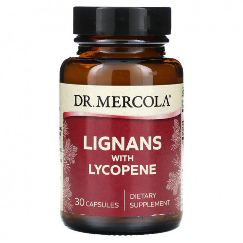 Dr. Mercola, Лигнаны с ликопином, 30 капсул