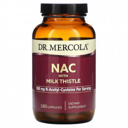 Dr. Mercola, NAC With Milk Thistle, 250 mg, 180 Capsules