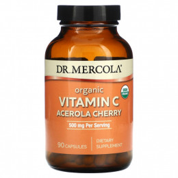 Dr. Mercola, Organic Vitamin C, Acerola Cherry, 167 mg, 90 Capsules