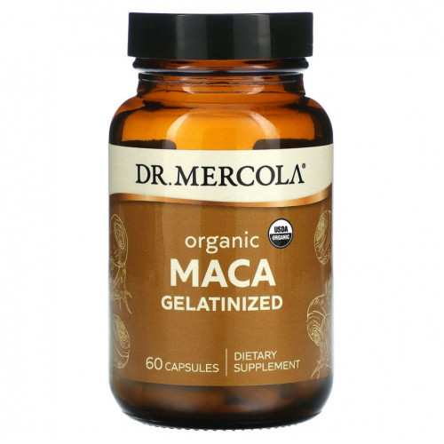 Dr. Mercola, Желатинизированная органическая мака, 60 капсул