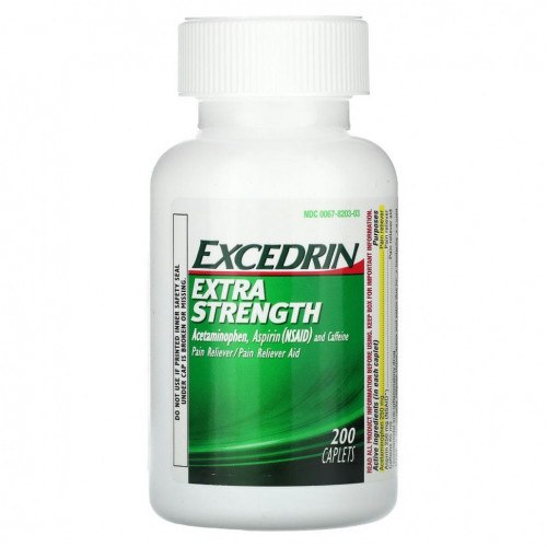 Excedrin, Extra Strength, 200 капсул