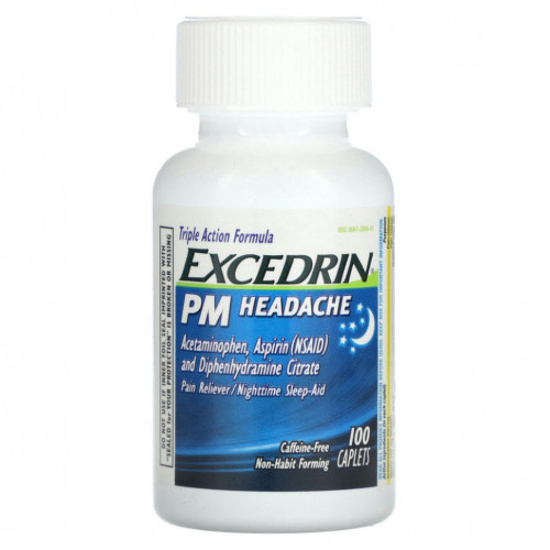 Excedrin, PM Headache, 100 капсул