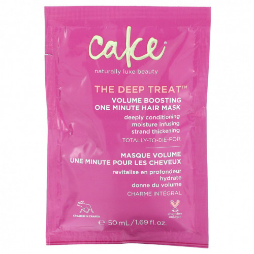 Cake Beauty, The Deep Treat, маска для волос за минуту для увеличения объема, 50 мл (1,69 жидк. Унции)