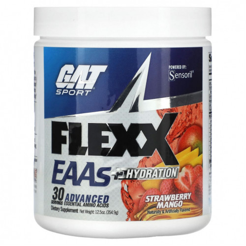 GAT, Flexx EAA + Hydration, клубника и манго, 354,9 г (12,5 унции)