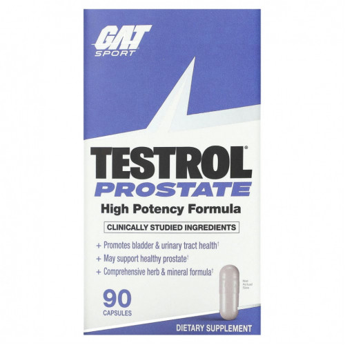 GAT, Sport, Testrol для простаты, 90 капсул