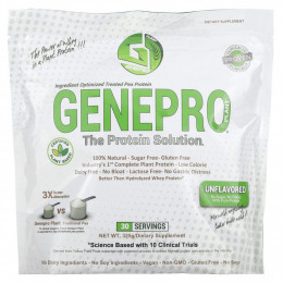 GENEPRO, Plant The Protein Solution, без добавок, 325 г