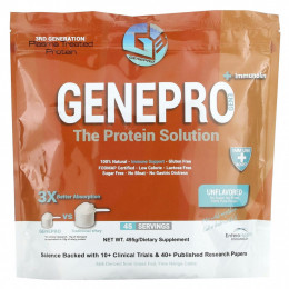 GENEPRO, The Protein Solution + Immunolin, без добавок, 495 г