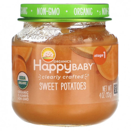 Happy Family Organics, Happy Baby, Stage 1, батат, 113 г (4 унции)