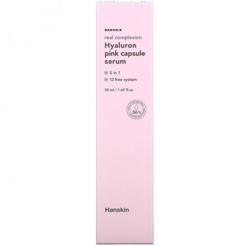 Hanskin, Real Complexion Hyaluron Pink Capsule Serum, 1.69 fl oz (50 ml)