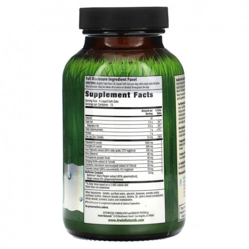 Irwin Naturals, Healthy Flow Saw Palmetto, 60 Liquid Soft-Gels