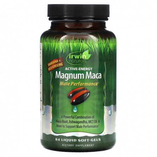 Irwin Naturals, Magnum Maca Male Performance, 84 желатиновых капсулы