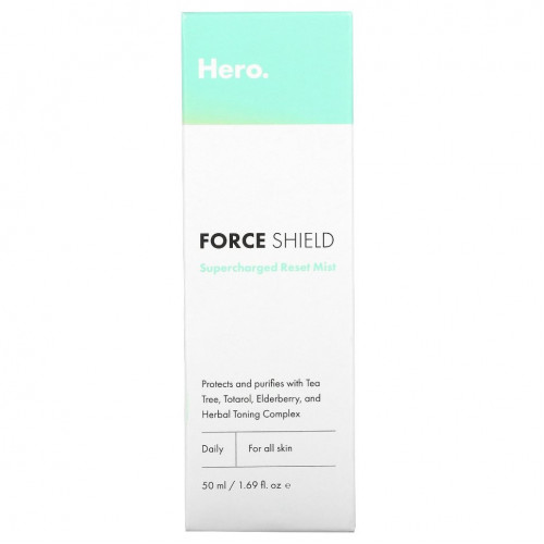 Hero Cosmetics, Force Shield, спрей для сброса Supercharged, 50 мл (1,69 жидк. Унции)