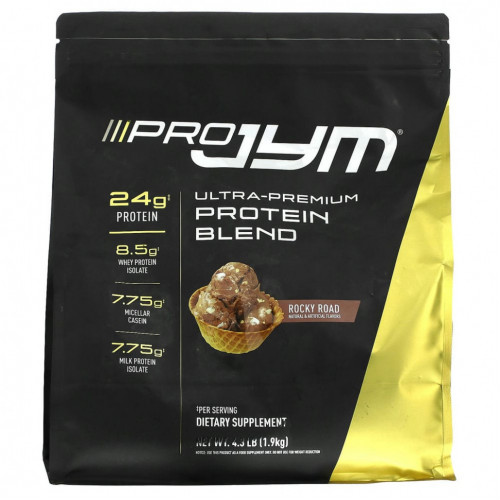 JYM Supplement Science, Pro JYM, протеиновая смесь ультрапремиального качества, Rocky Road, 1,9 кг (4,3 фунта)