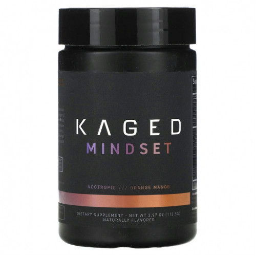 Kaged, Mindset, апельсин и манго, 112,5 г (3,97 унции)