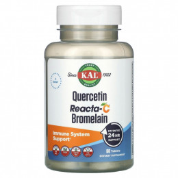 KAL, Quercetin Reacta-C Bromelain, 60 таблеток