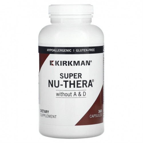 Kirkman Labs, Super Nu-Thera без A & D, 360 капсул