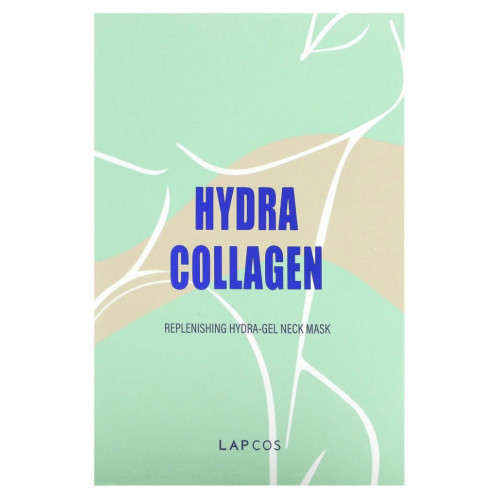 Lapcos, Hydra Collagen, восстанавливающая гидрогелевая маска для шеи, 5 шт. По 15 г (0,53 унции)