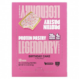 Legendary Foods, Protein Pastry, праздничный торт, 10 пакетиков, 61 г (2,2 унции)