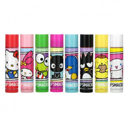 Lip Smacker, Hello Kitty and Friends, бальзам для губ, ассорти, 8 упаковок, 4 г (0,14 унции)