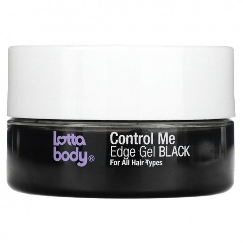 Lottabody, Control Me, Edge Gel, черный, с маслом кокоса и ши, 63,7 г (2,25 унции)