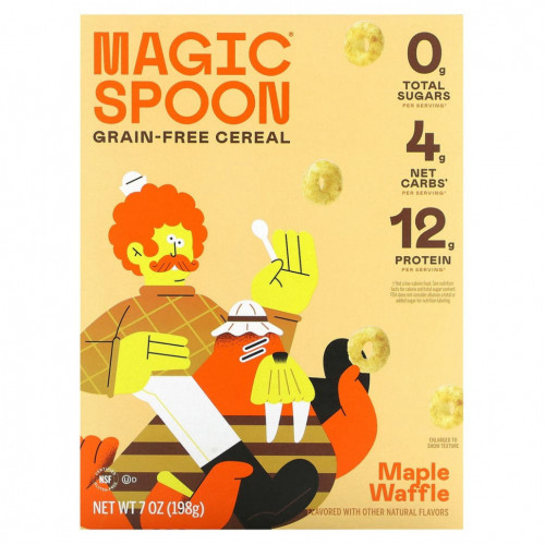 Magic Spoon, Беззерновые хлопья, кленовые вафли, 198 г (7 унций)