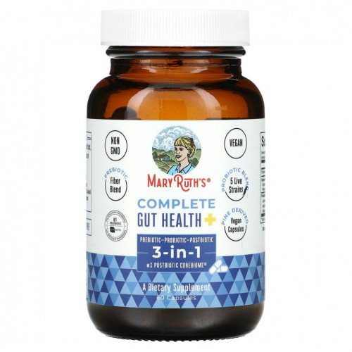 MaryRuth Organics, Complete Gut Health, 3-в-1, 60 капсул