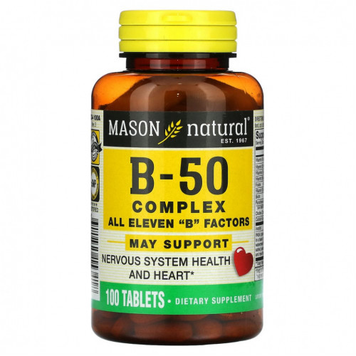 Mason Natural, Комплекс B-50`` 100 таблеток