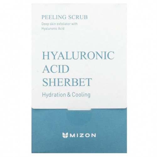 Mizon, Пилинг-скраб, щербет с гиалуроновой кислотой, 40 пакетиков (7,0 унции) каждый