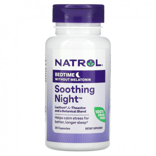 Natrol, Soothing Night, перед сном без мелатонина, 30 капсул