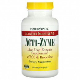 NaturesPlus, Acti-Zyme, 180 веганских капсул