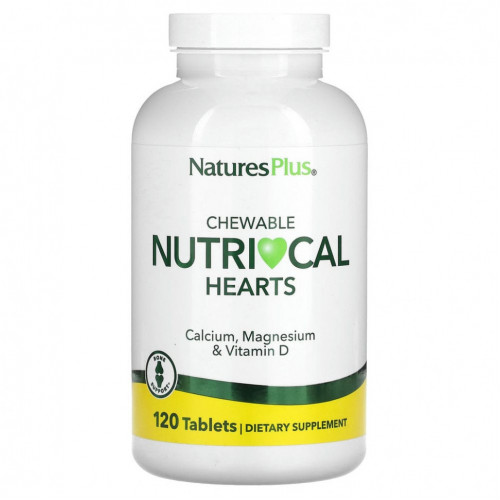 NaturesPlus, Chewable Nutri-Cal Hearts, 120 таблеток