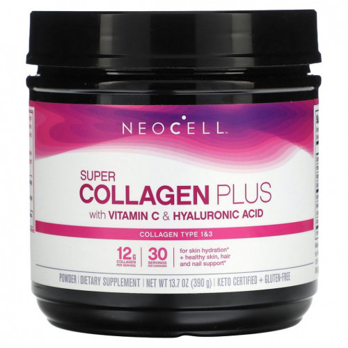 NeoCell, Super Collagen Plus с витамином C и гиалуроновой кислотой, 390 г (13,7 унции)