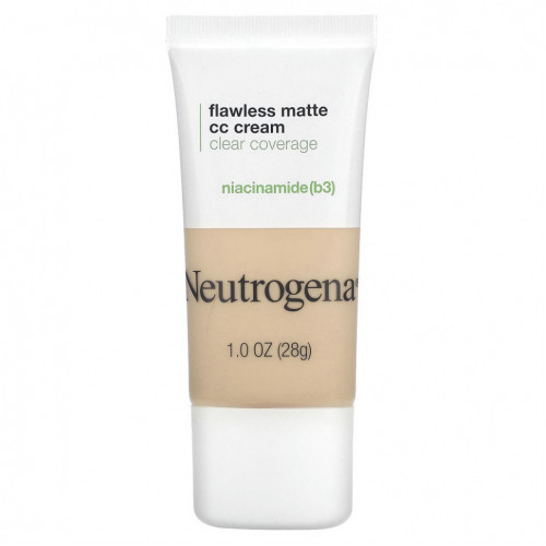 Neutrogena, Flawless Matte CC Cream, прозрачное покрытие, оболочка 1,0, 28 г (1 унция)