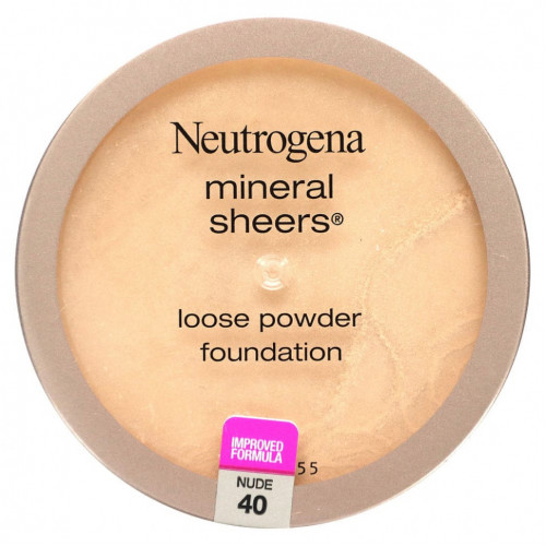 Neutrogena, Минеральная тональная пудра Sheers, оттенок Nude 40, 5,5 г (0,19 унции)