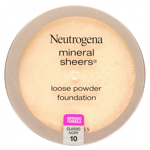 Neutrogena, Mineral Sheers, тональная пудра, классическая слоновая кость 10, 5,5 г (0,19 унции)