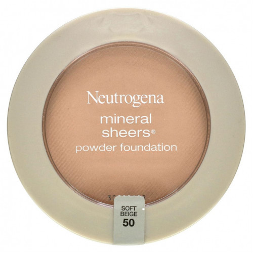 Neutrogena, Mineral Sheers, тональная пудра, мягкий бежевый 50, 9,6 г (0,34 унции)