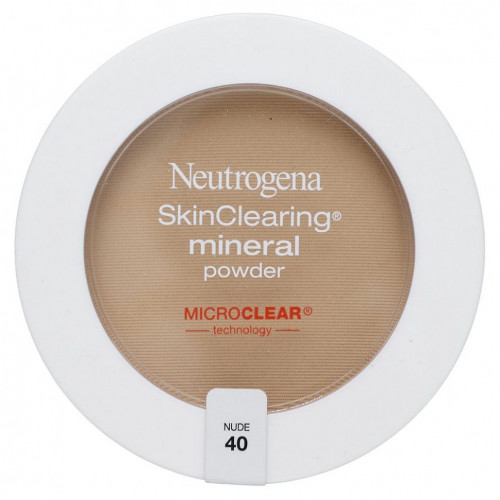 Neutrogena, Очищающая минеральная пудра, нюд 40, 11 г (0,38 унции)