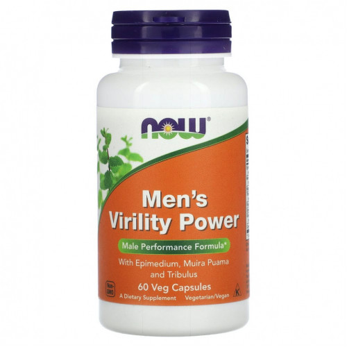 NOW Foods, Men's Virility Power, 60 растительных капсул