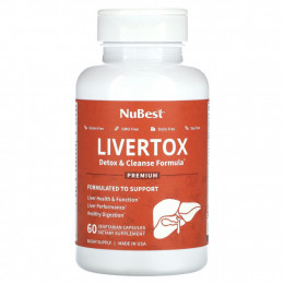 NuBest, Livertox, 60 вегетарианских капсул