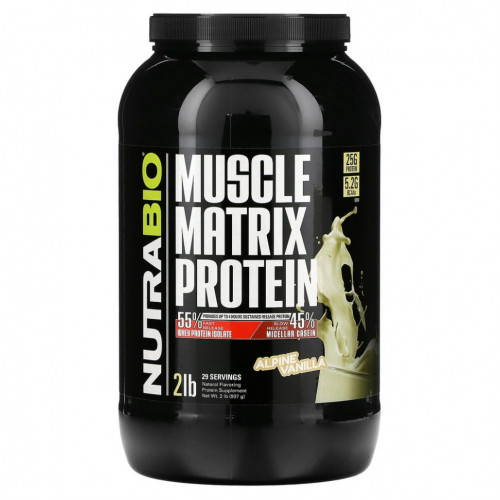 Nutrabio Labs, Muscle Matrix Protein, альпийская ваниль, 907 г (2 фунта)