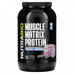 Nutrabio Labs, Muscle Matrix Protein, торт с конфетти, 907 г (2 фунта)