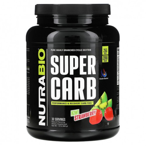 Nutrabio Labs, Super Carb, киви и клубника, 840 г (1,9 фунта)