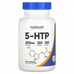 Nutricost, 5-HTP, 200 мг, 120 капсул