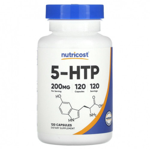 Nutricost, 5-HTP, 200 мг, 120 капсул